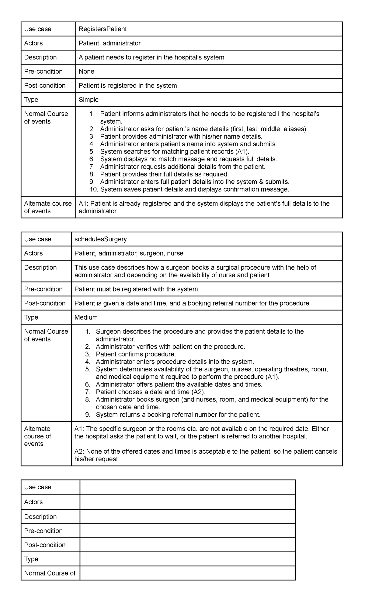 Use cases and others - uddddddd - Use case RegistersPatient Actors ...