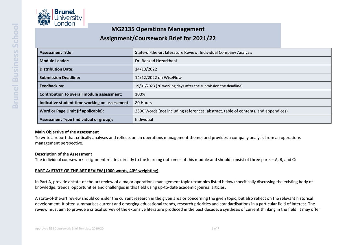 brunel electronic coursework cover sheet