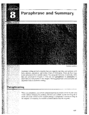 Paraphrase And Summary Studocu