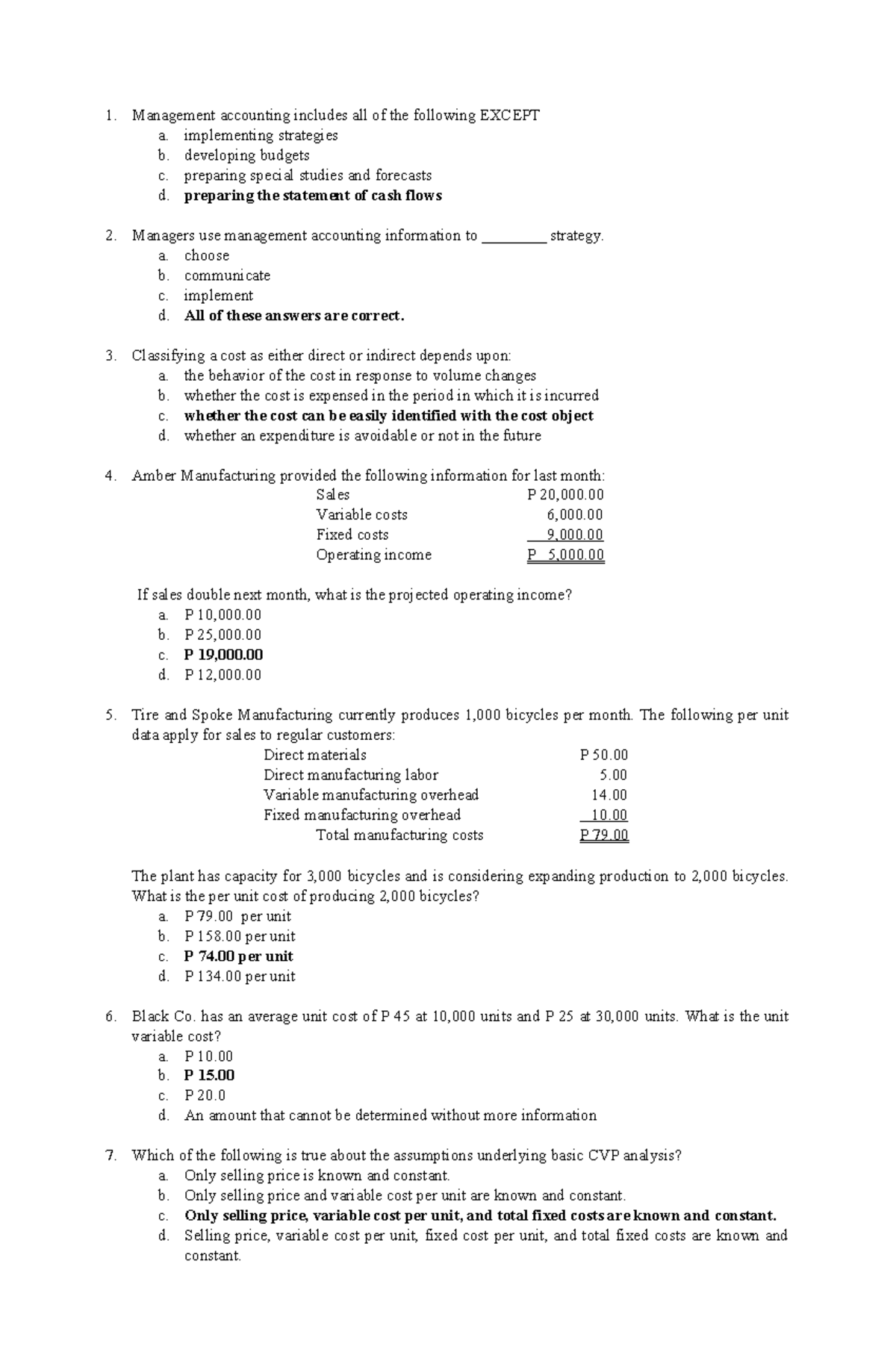 Finals-KEY - 1. Management accounting includes all of the following ...