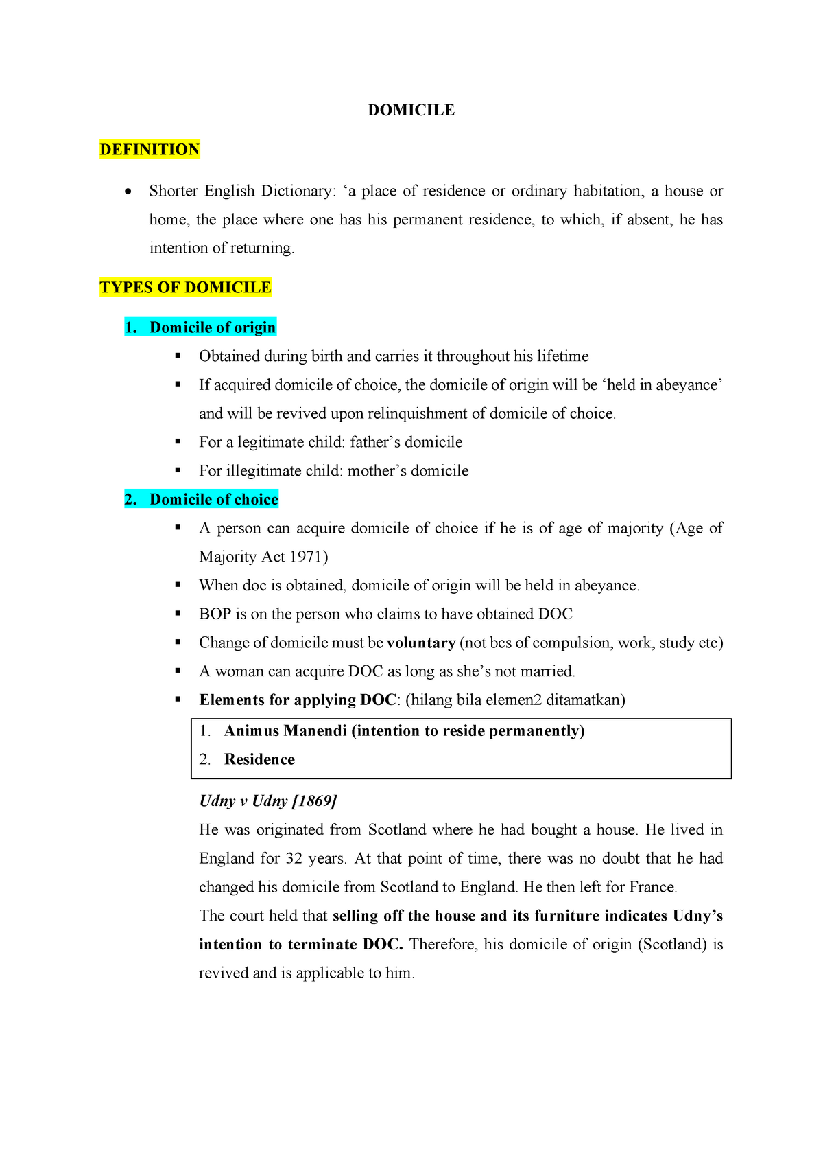 Domicile Grade A DOMICILE DEFINITION Shorter English Dictionary 