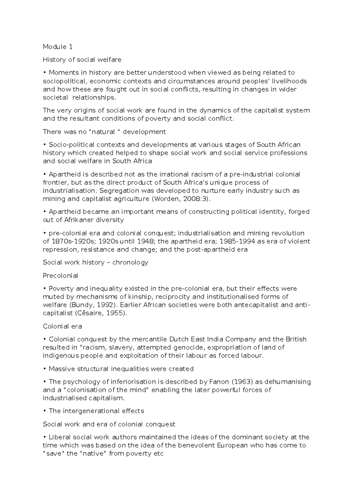 Module 1 shortened version taken directly from lecture slides