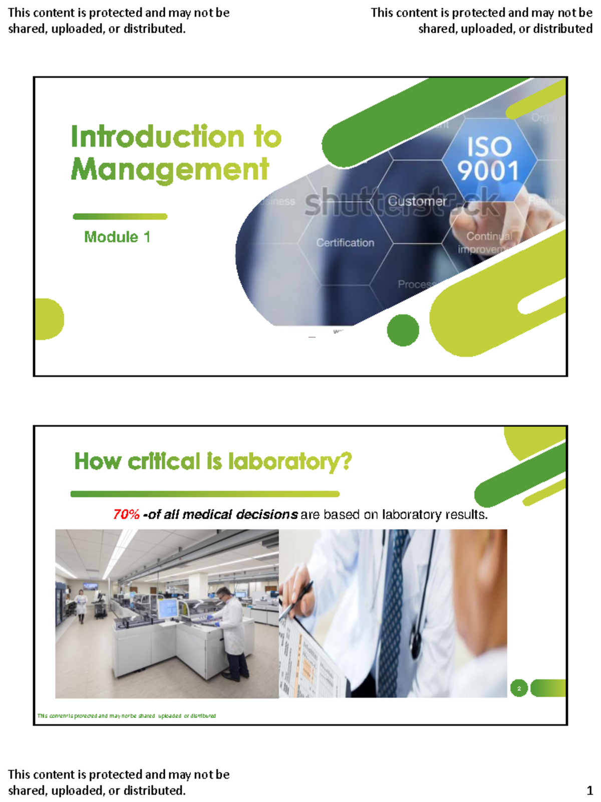 Module 1 Introduction to Management - shared, uploaded, or distributed ...