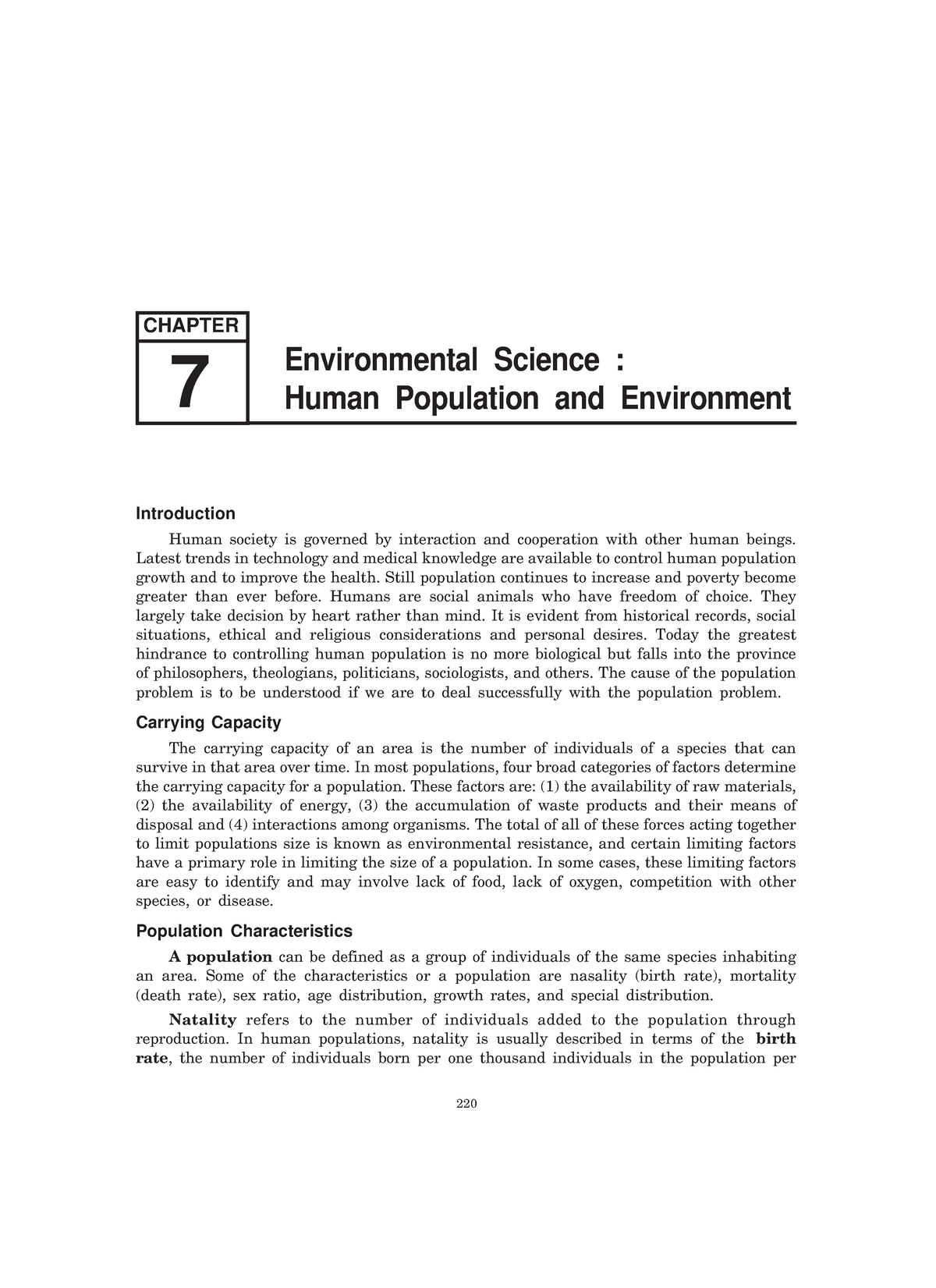 Chapter Seven Environmental Science - Introduction Human Society Is ...