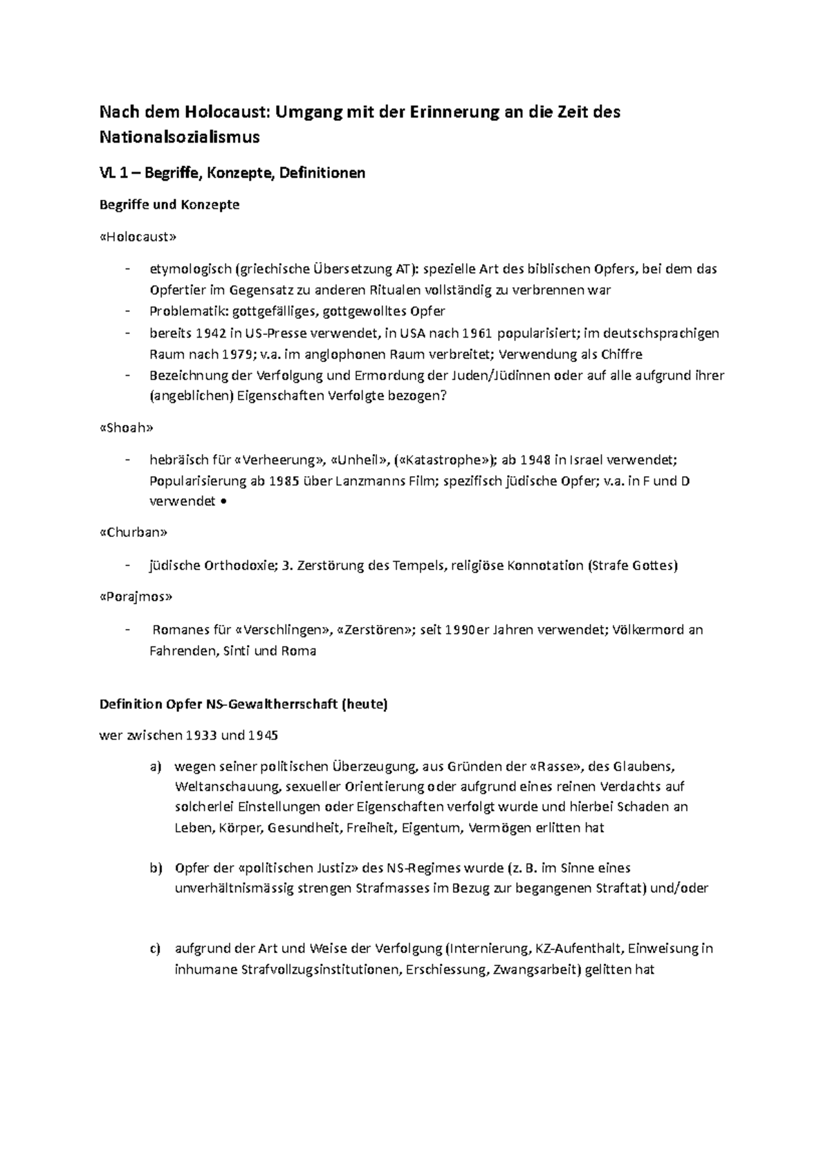 Hüter Der Erinnerung Kapitel 1 Zusammenfassung Erinnerung an den Holocaust - Nach dem Holocaust: Umgang mit der