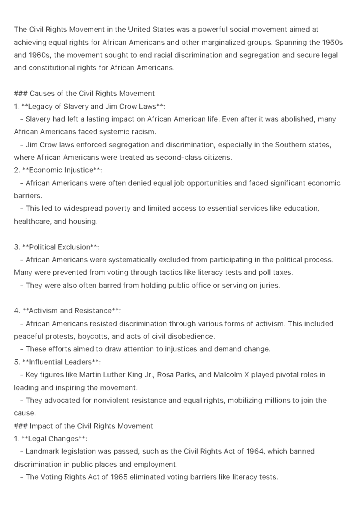 The Civil Rights Movement in the United States was a powerful social ...
