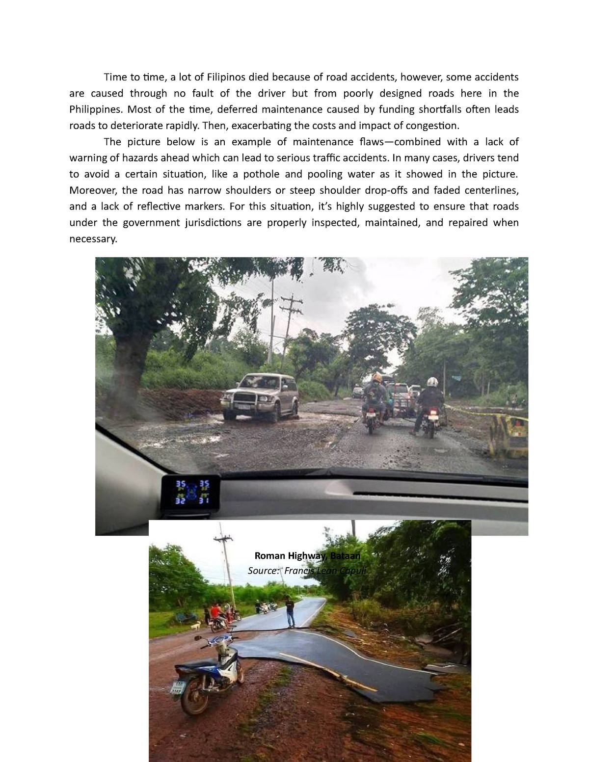 thesis about road accidents in the philippines