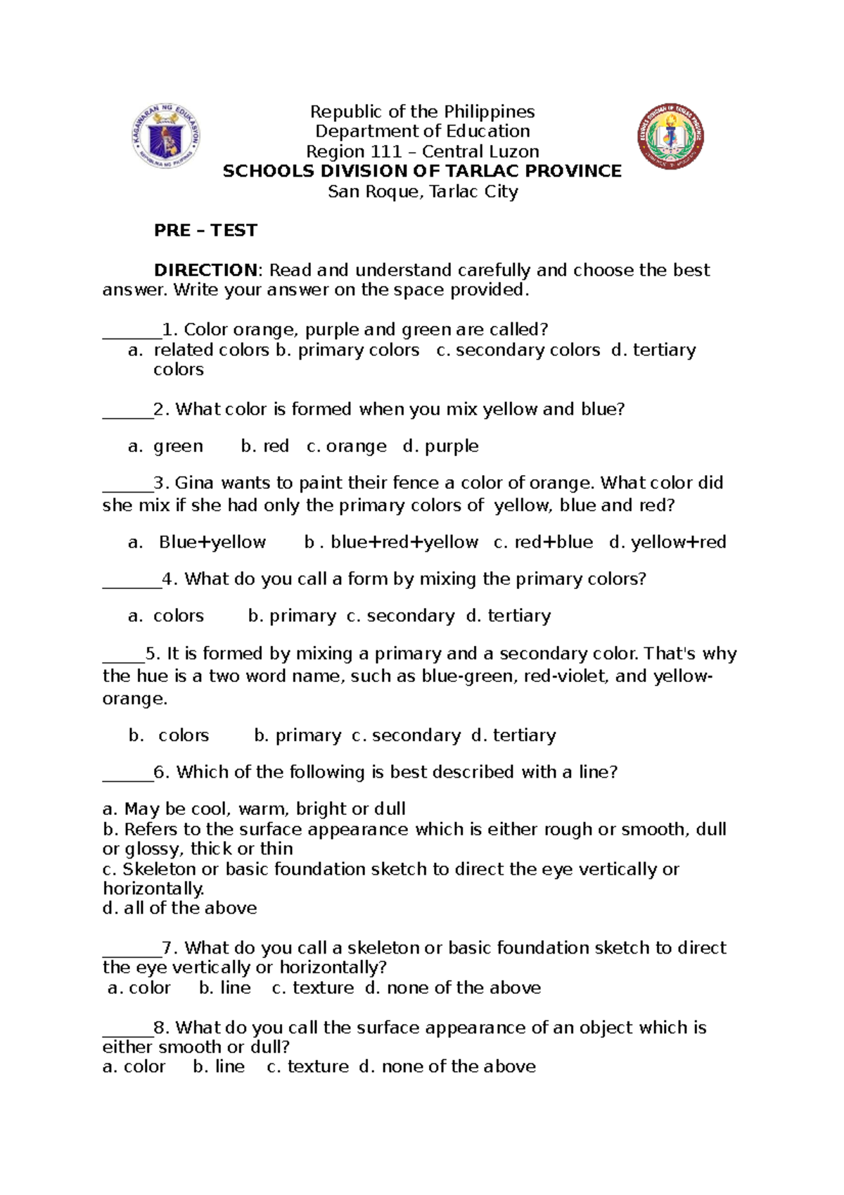 Regions Of The Philippines Study Guide Tests