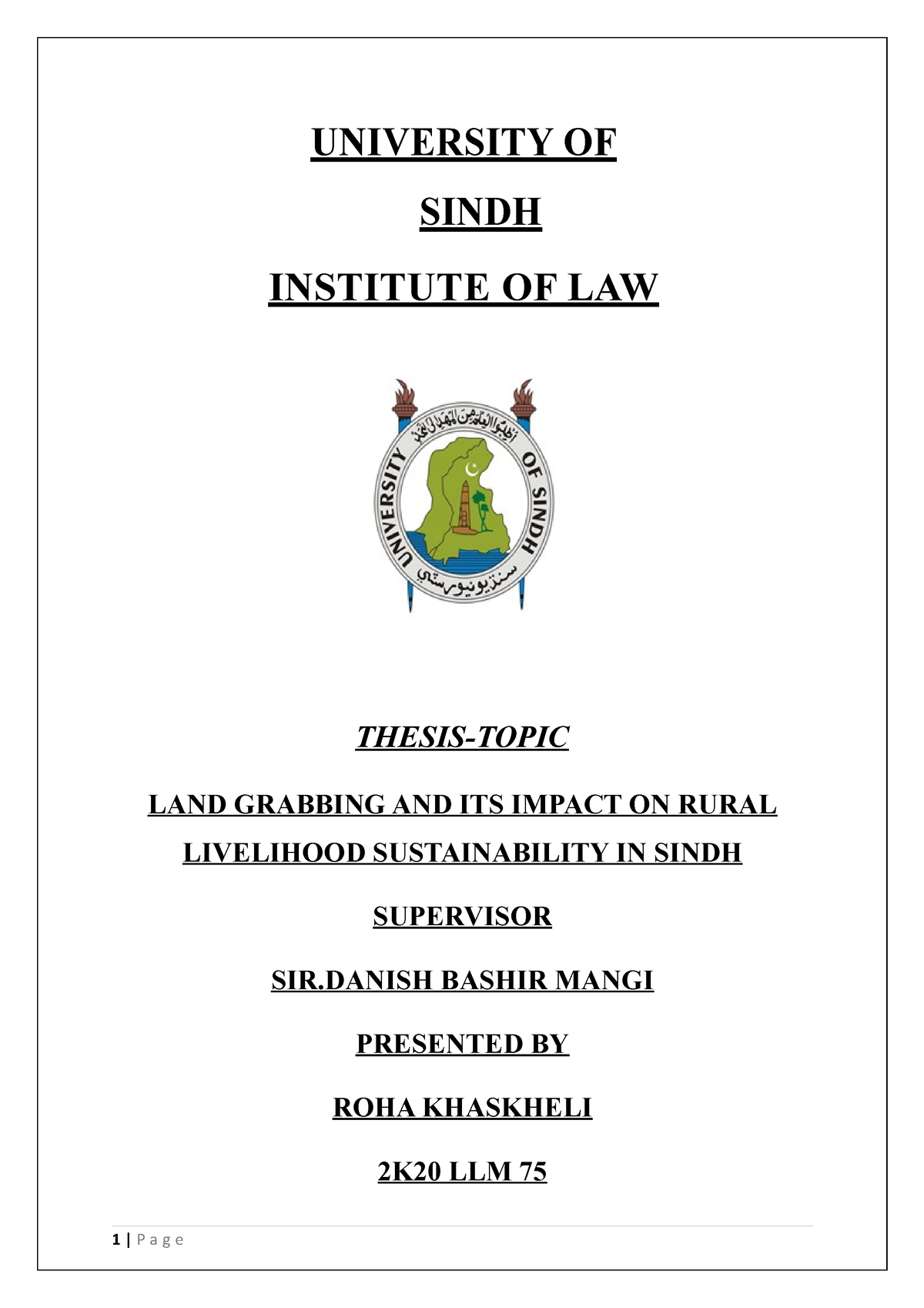 law thesis india