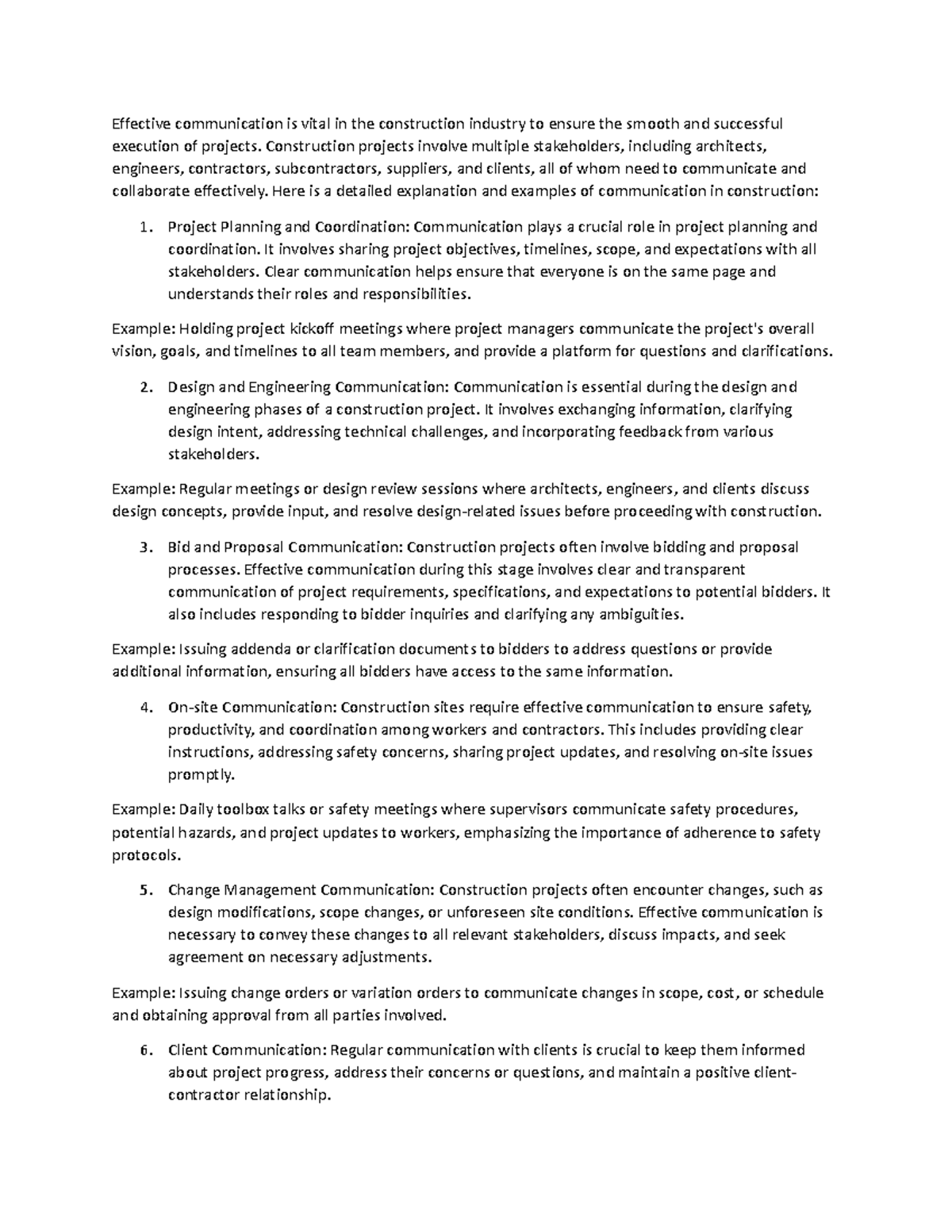 Communication in construction - Effective communication is vital in the ...