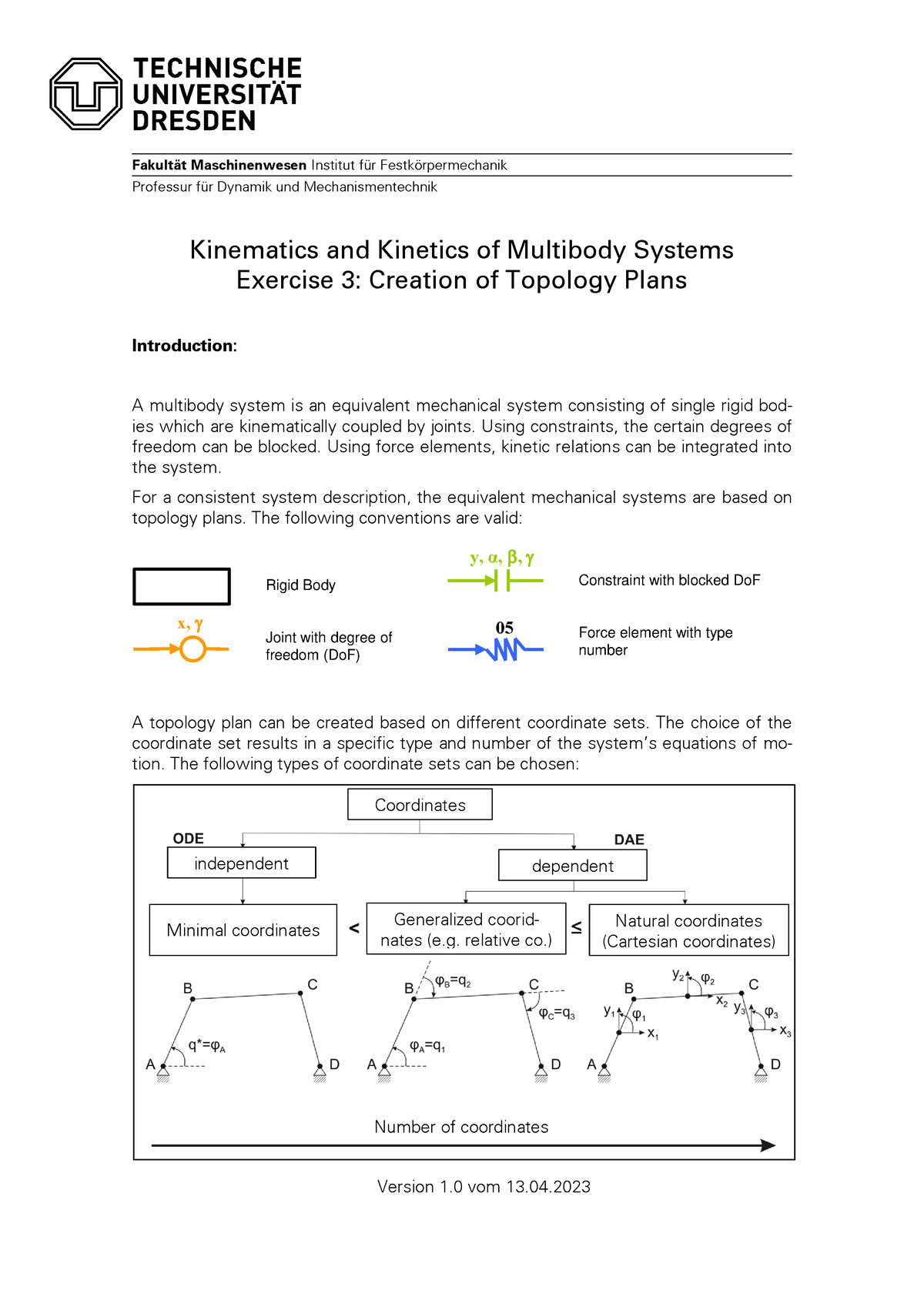 Exercise 03 Topology Plans - Version 1 Vom 13. Fakult‰t Maschinenwesen ...