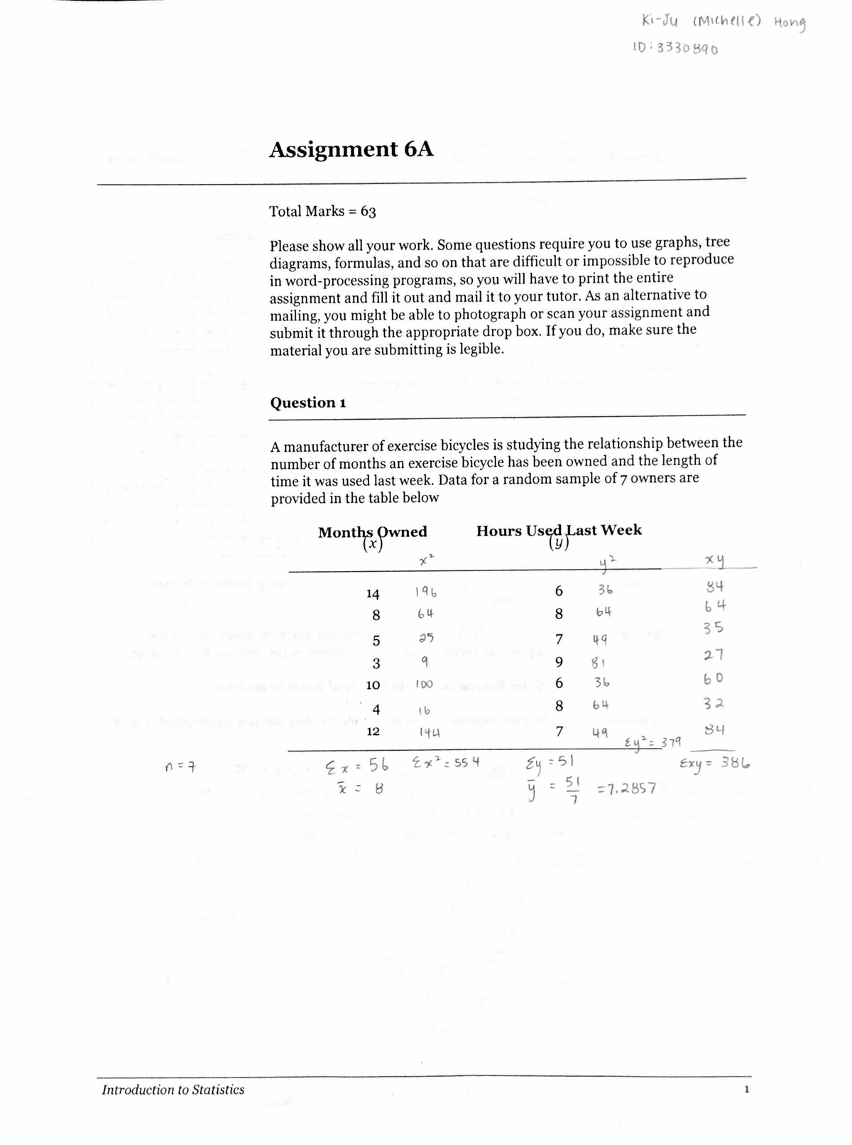 ap statistics 6 1a assignment discrete random variables