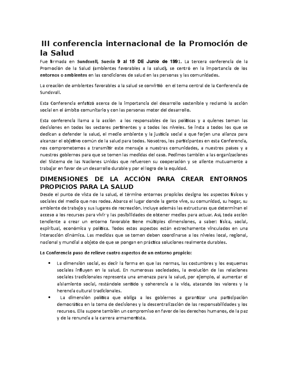 3 y 4conferencia internacional de la Promoción de la Salud - III ...