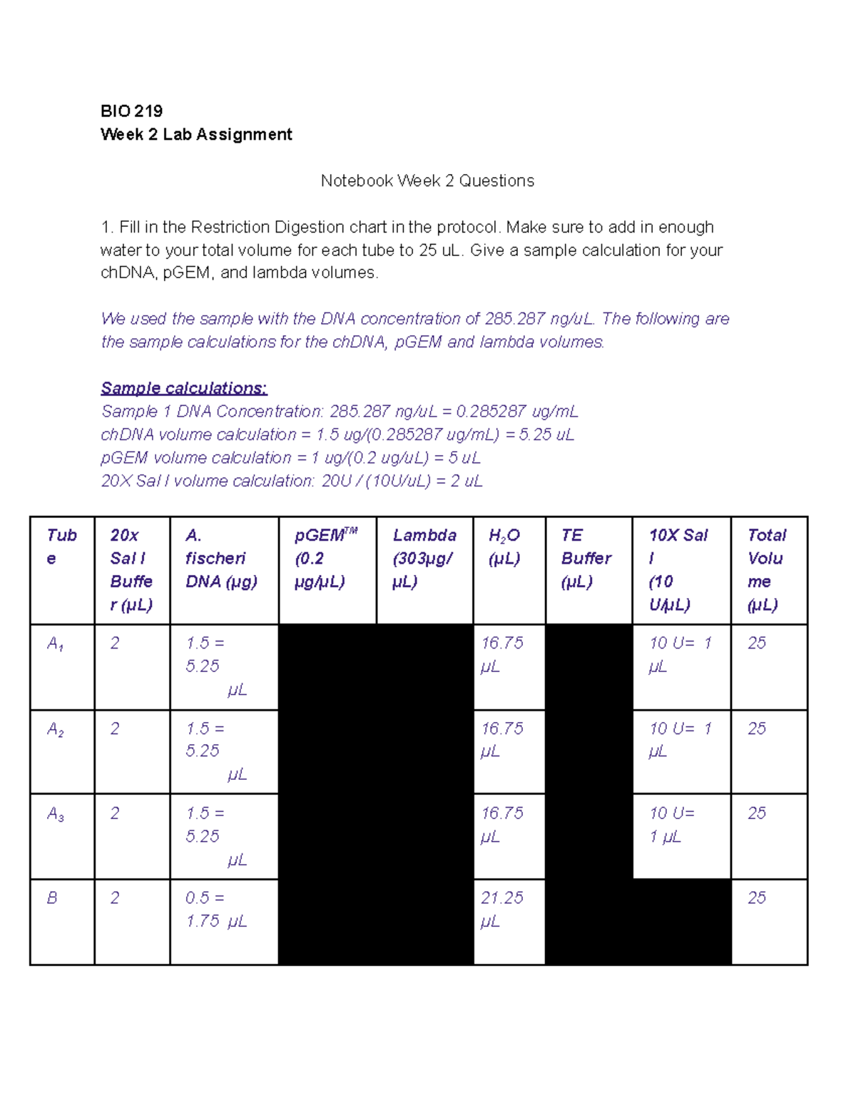 BIO 219 Week 2 Lab Assignment - BIO 219 Week 2 Lab Assignment Notebook ...