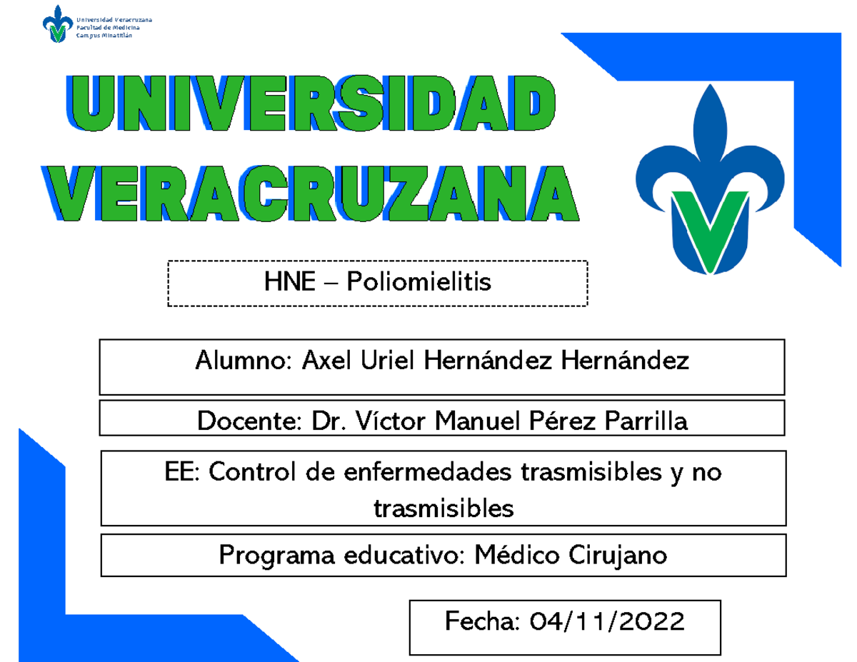 HNE- Poliomielitis - Historia natural de la enfermedad. - Universidad