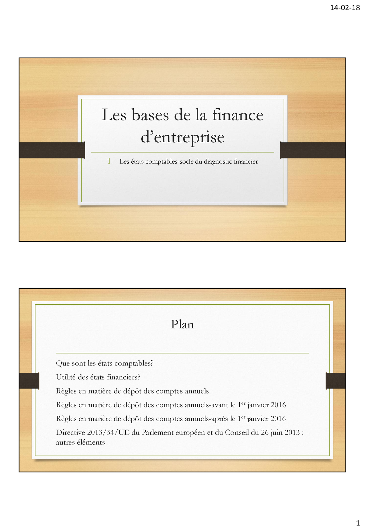 P1.1. Les états Financiers - Les Bases De La Finance D’entreprise 1 ...