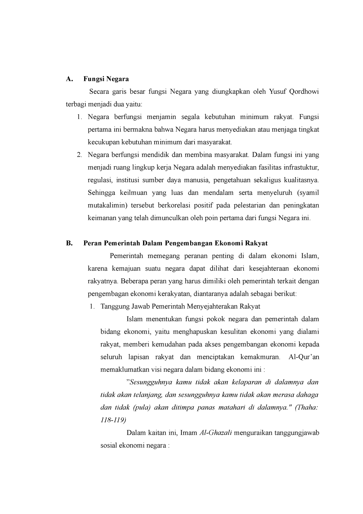 Peran Pemerintah Dalam Pengembangan Ekonomi Rakyat - A Negara Secara ...