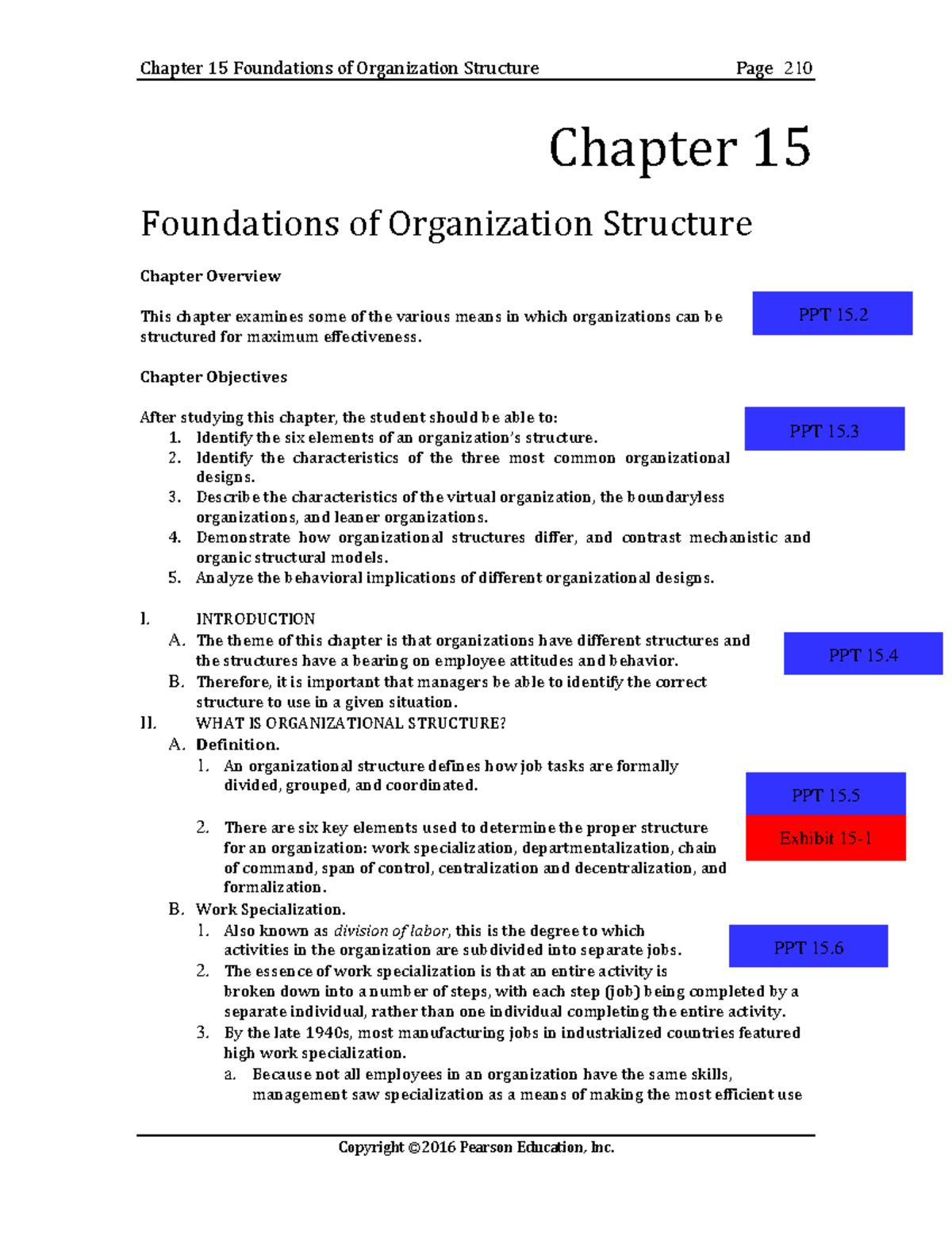 MAN 4151 Org. Behavior - MLO Ch. 15 - Chapter 15 Foundations of ...