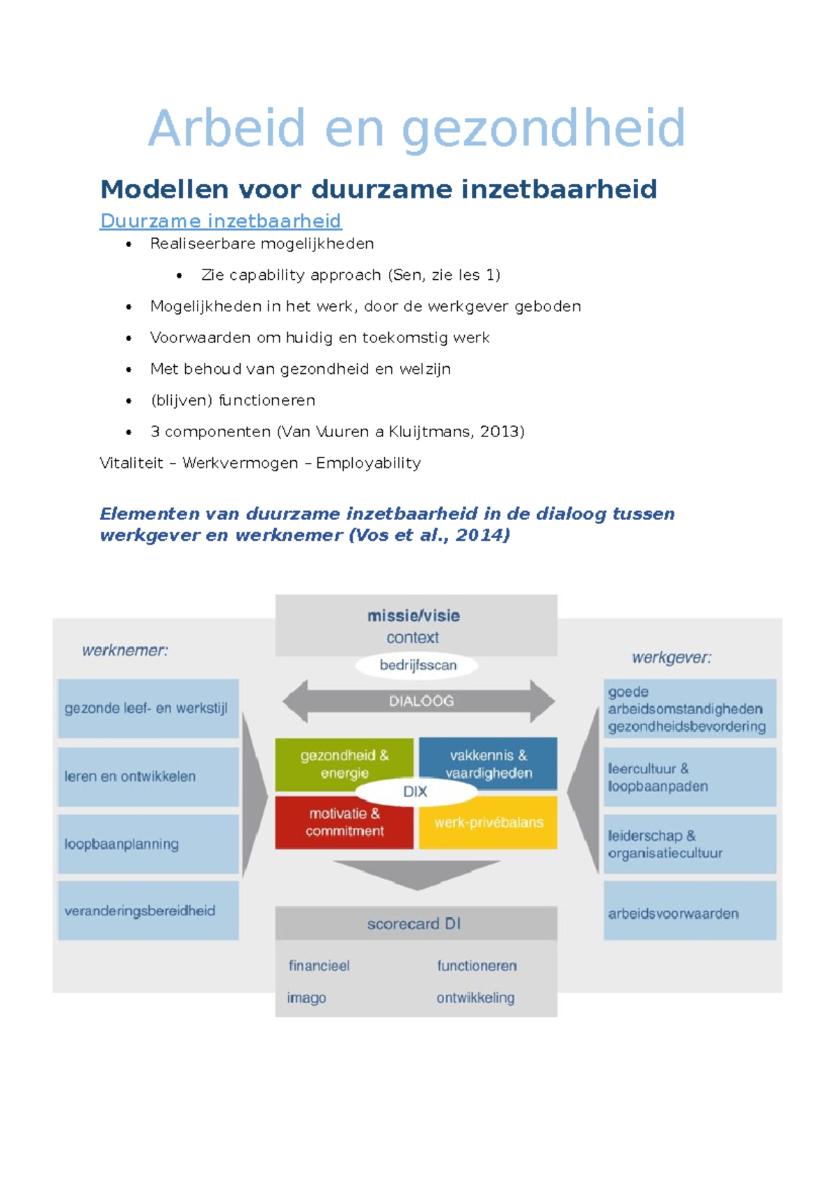 Arbeid EN Gezondheid 3 - Arbeid En Gezondheid Modellen Voor Duurzame ...