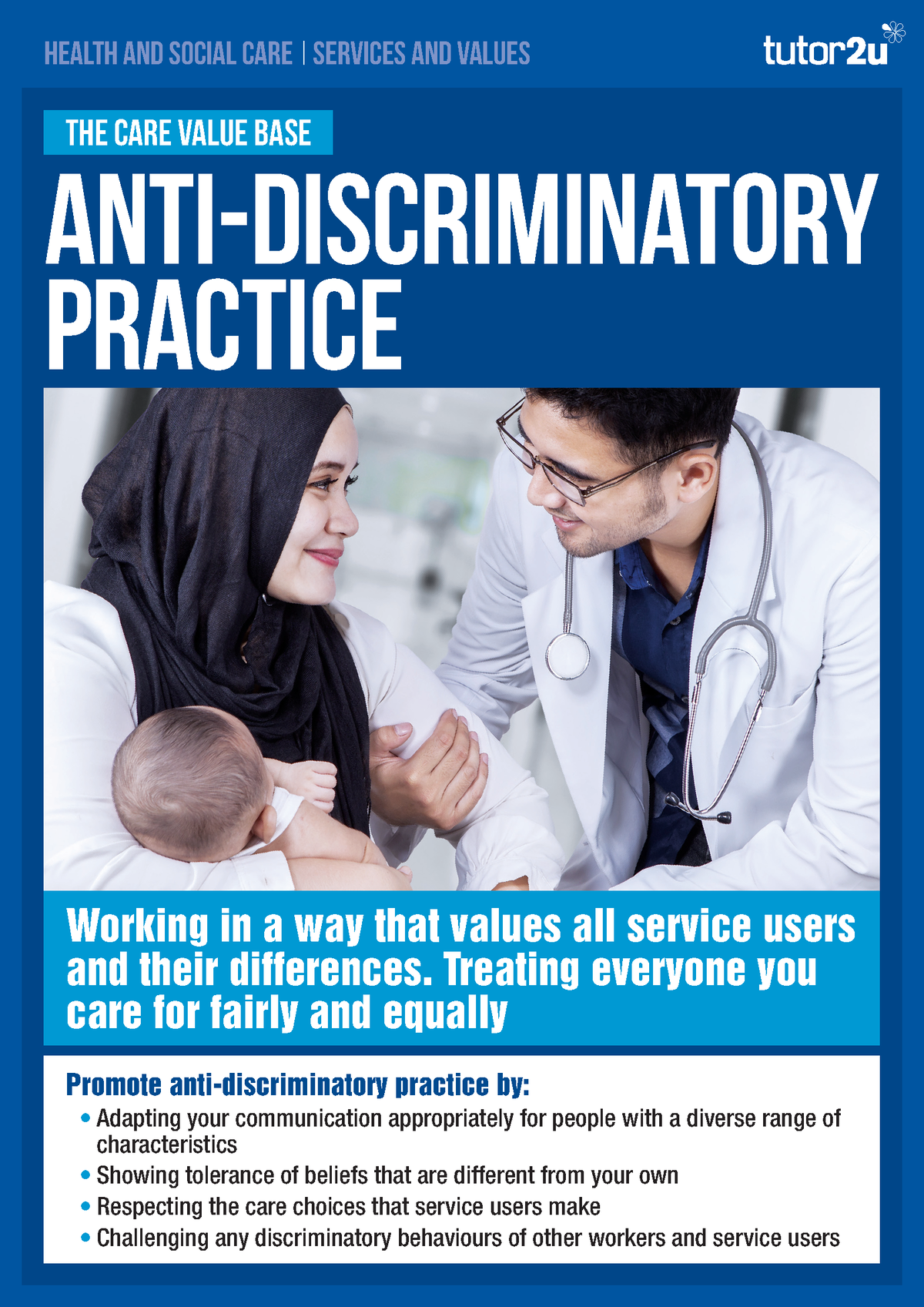 Tutor 2u HSC Care Values Poster Set Anti discriminatory Practice The 