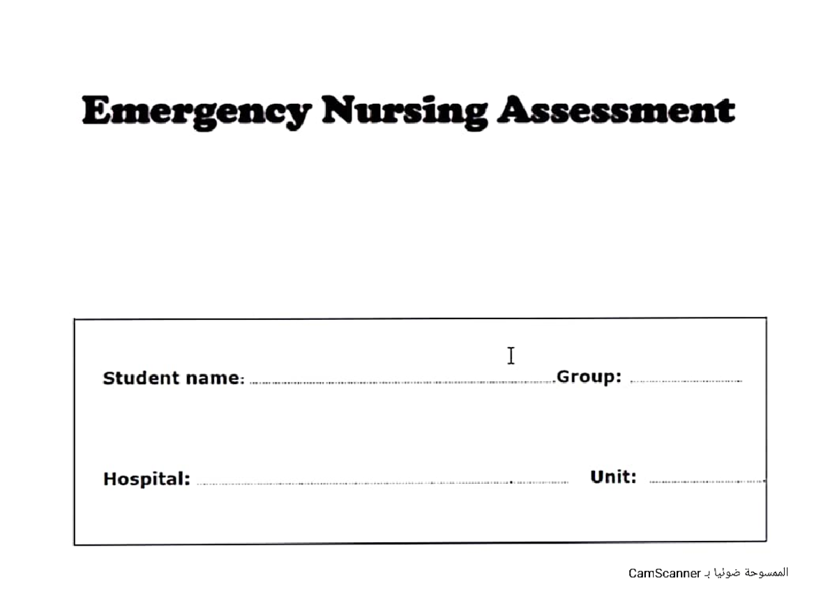 Emergency assessment pharmacotheraby Studocu