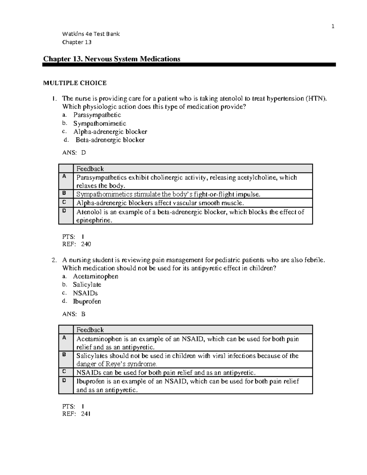 Watkins-Testbank-Chp 13-Questions and Answers - Watkins 4e Test Bank ...