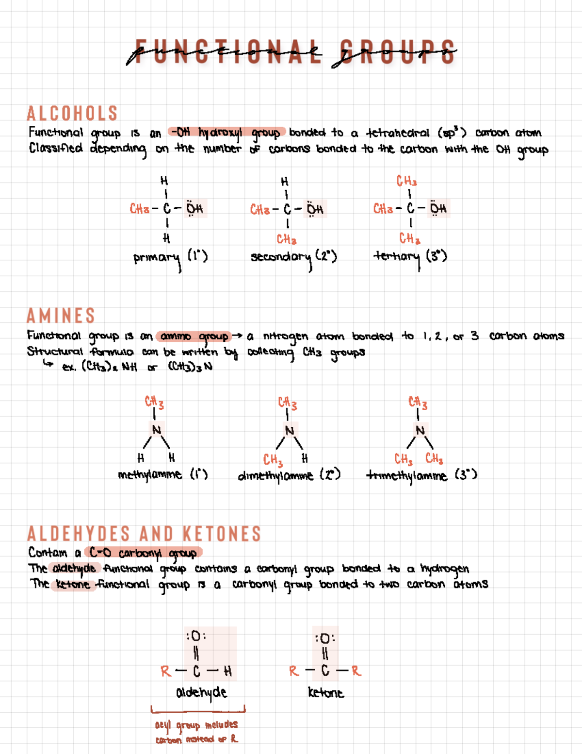 1.7 Functional Groups - Lecture notes 1.7 - functional groups ...