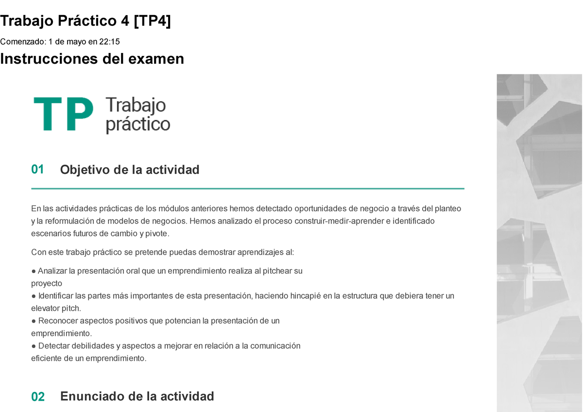 Examen Trabajo Práctico 4 [TP4] Al 80% - Trabajo Práctico 4 [TP4 ...