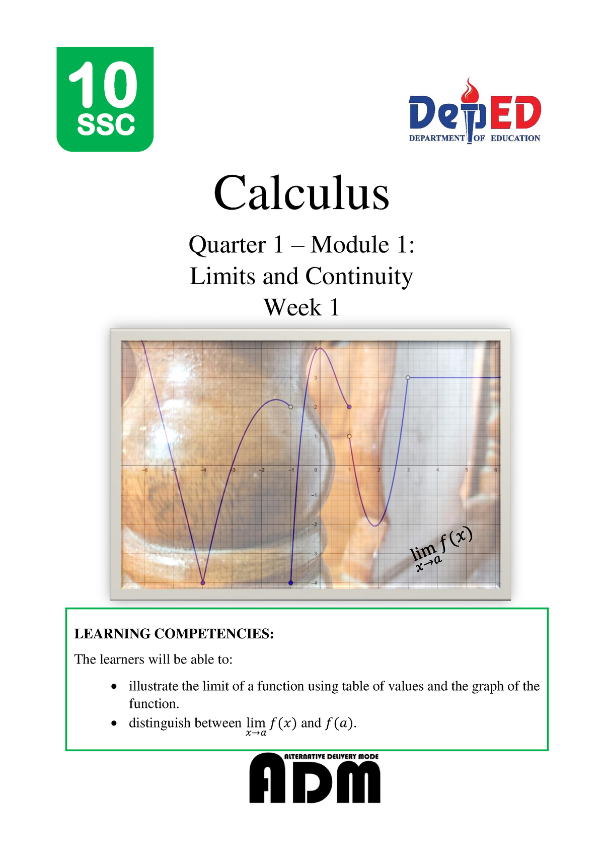 Calculus Module 1 WEEK 1 - Calculus Quarter 1 – Module 1: Limits And ...