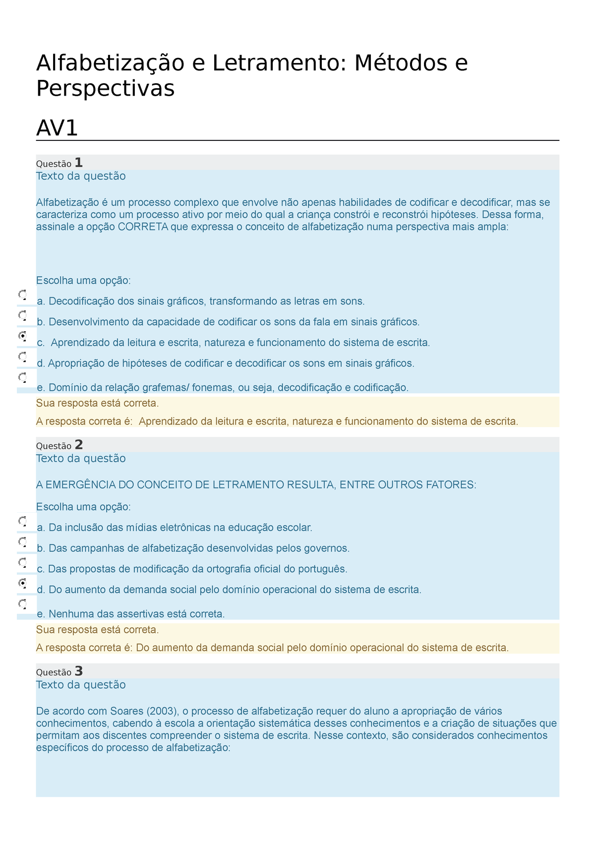 Correlação de propostas para alfabetização e letramento