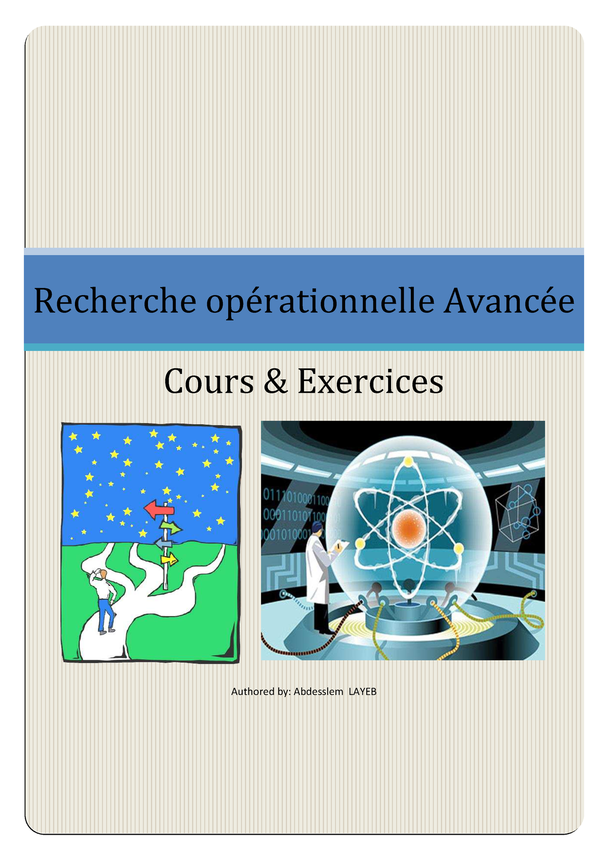 Recherche Operationnelle Avancee Cours A - Recherche Opérationnelle ...