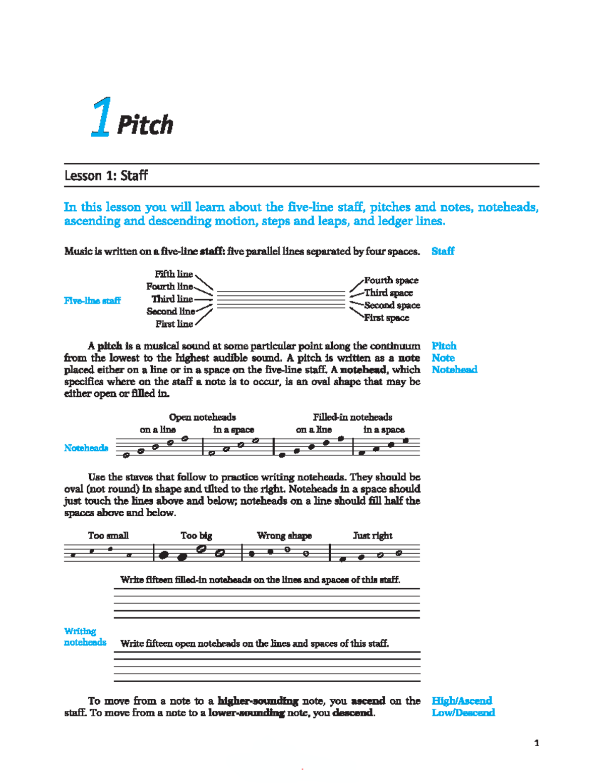 Class Lesson 1 Readings - Elements of Music (pp. 1-22) - Cmus 106 - Studocu