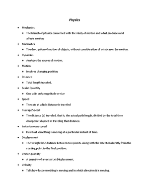 Physics Chp 4 - Physics: Chapter 4 Free-body Diagram Technique used to ...