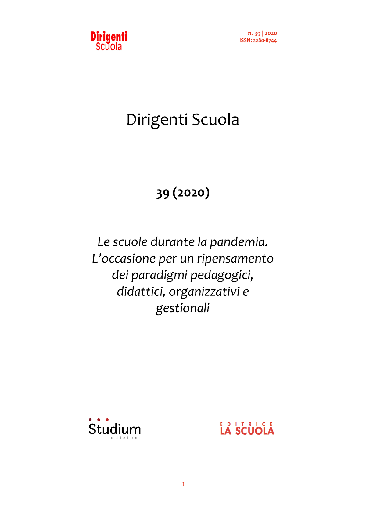 Dirigenti Scuola N - Ottima Sintesi Di Pedagogia - ISSN: 2280 ...