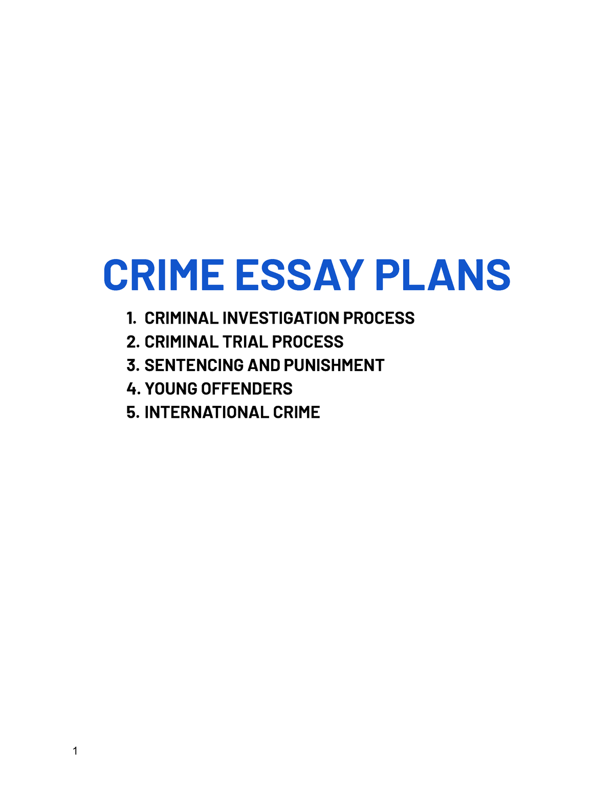crime essay plan