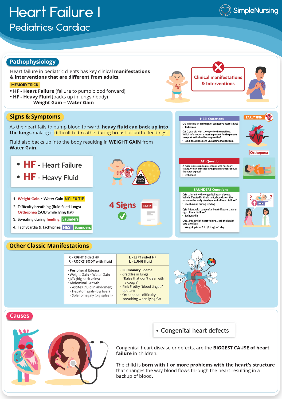 1.0 Heart Failure I - study guide - Heart Failure I Pediatrics: Cardiac ...