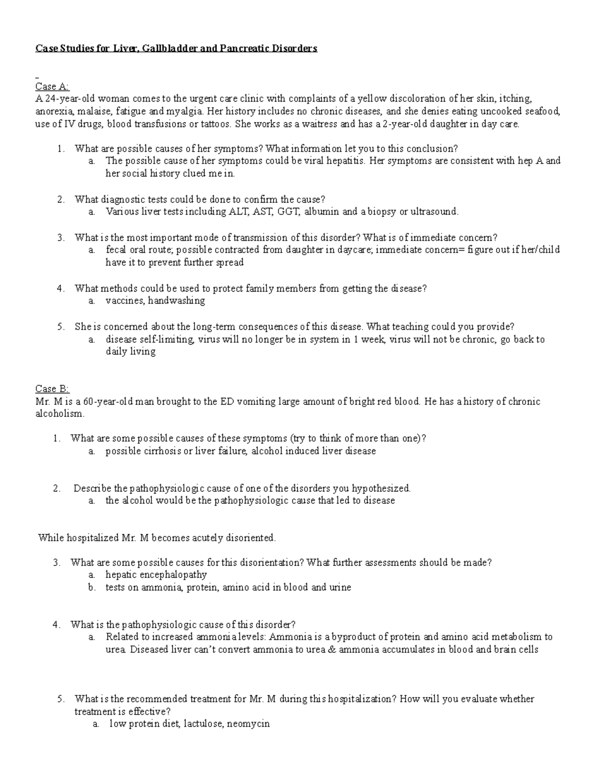 CTE 9:21 - CTE practice material practice material - Case Studies for ...