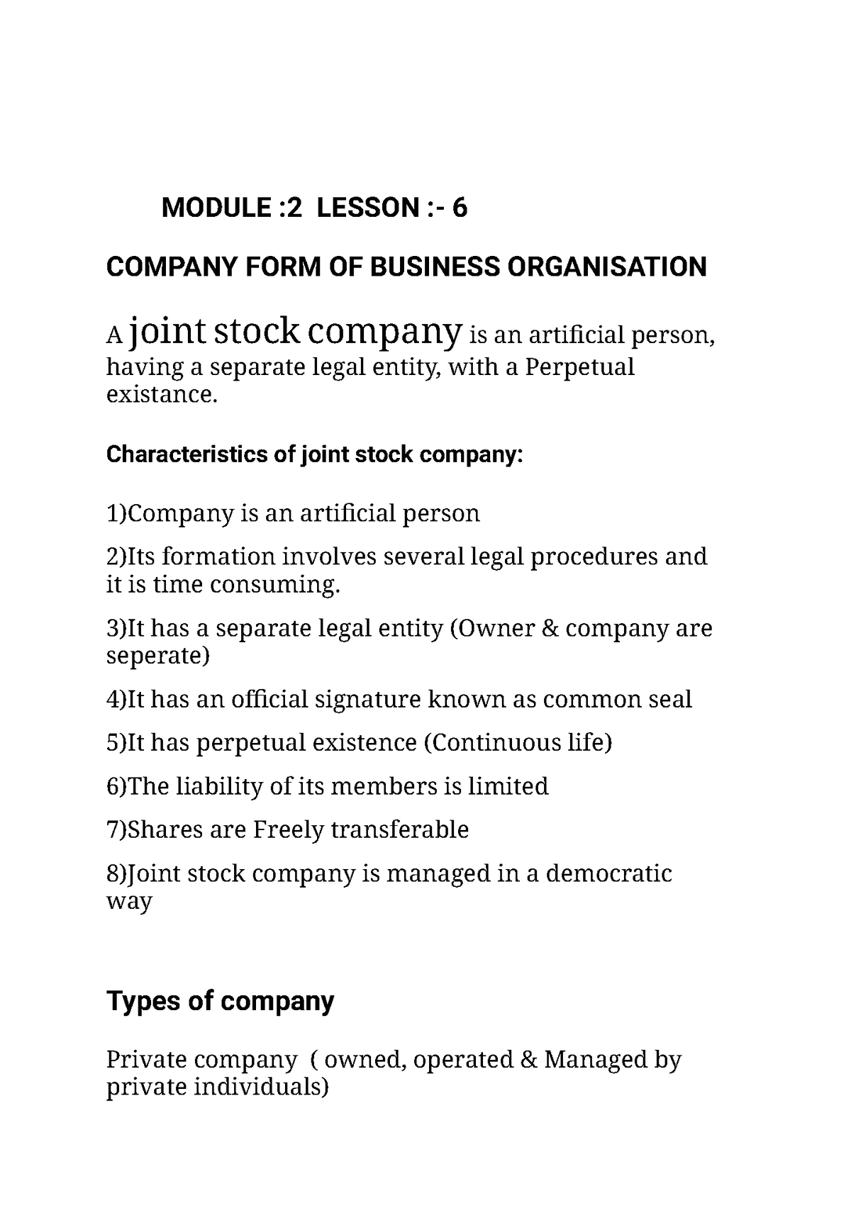 lesson-6-company-form-of-business-organisations-module-2-lesson