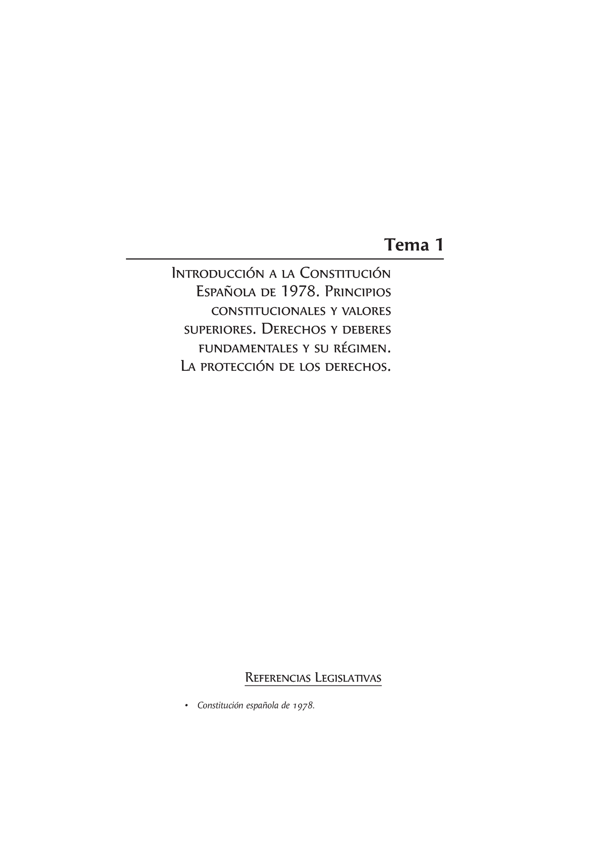 Tema 1 - Introducción A La Constitución Española De 1978. Principios ...