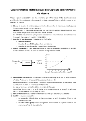 Chapitre 3 capteurs et instrumentation - Capteurs de Température I ...