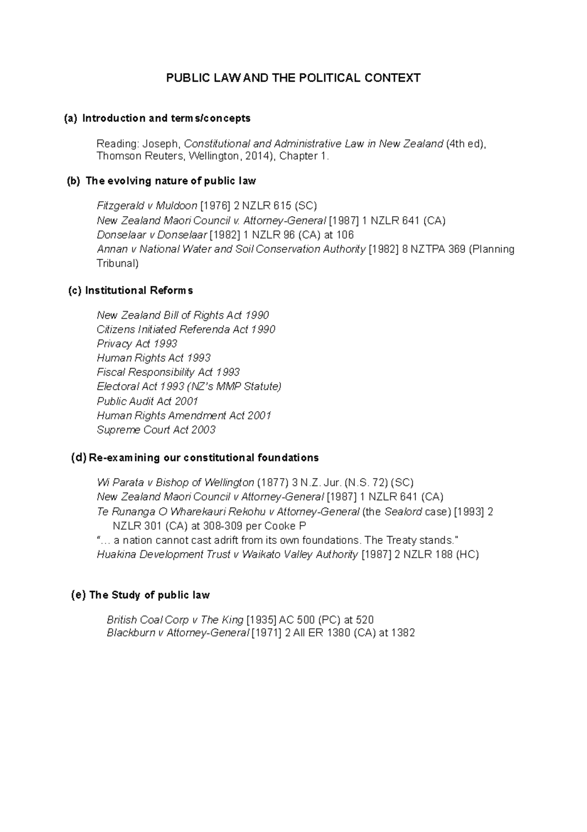 Public Law 2020 - Public Law Political Context - PUBLIC LAW AND THE ...