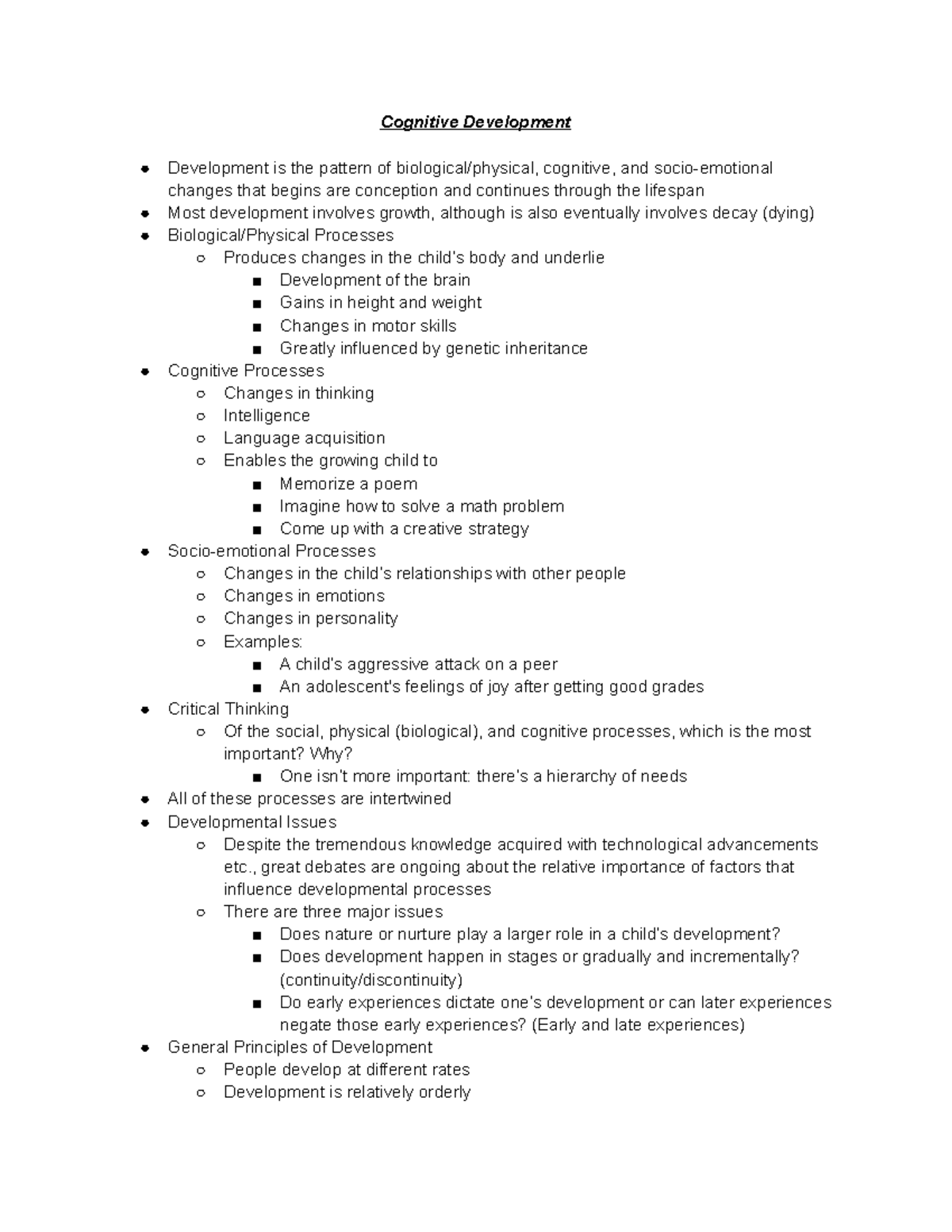 1 19 23 - Educational Psychology - Cognitive Development Development Is ...