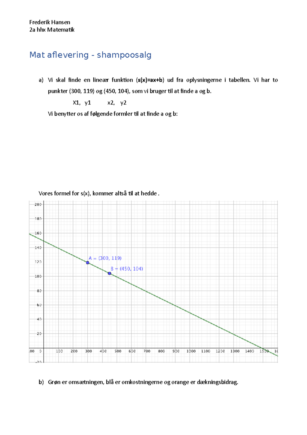 Mat Aflevering - Shampoosalg - 2a Hhx Matematik Mat Aflevering ...