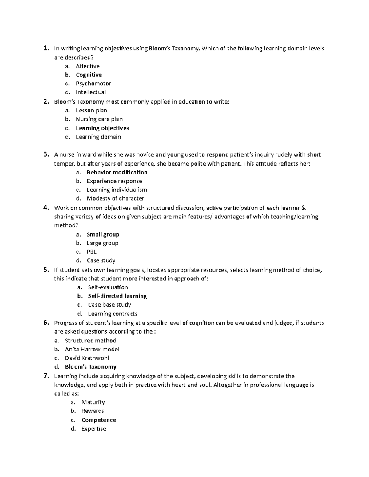 (06) TLP - 1. In writing learning objectives using Bloom’s Taxonomy ...