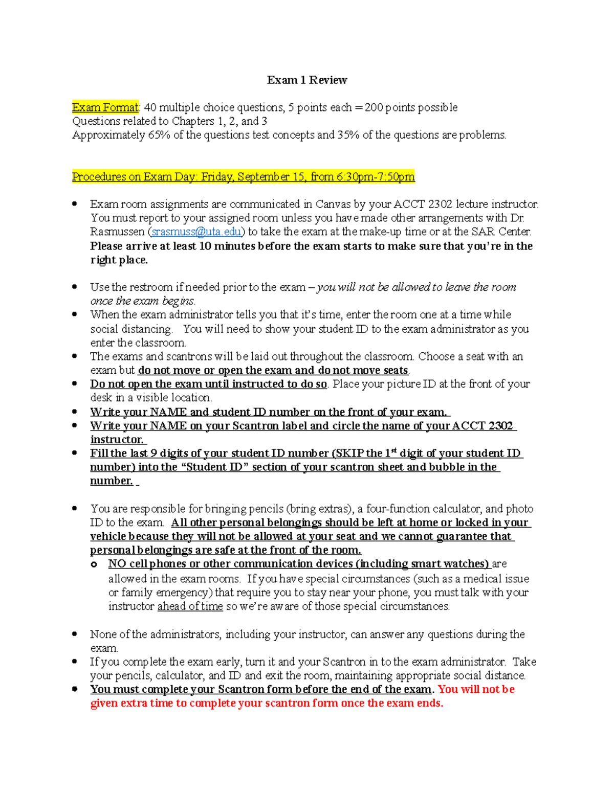 Exam 1 Review Fall 2023 - Test 1 lecture notes. Chapters 1-6 - Exam 1 ...