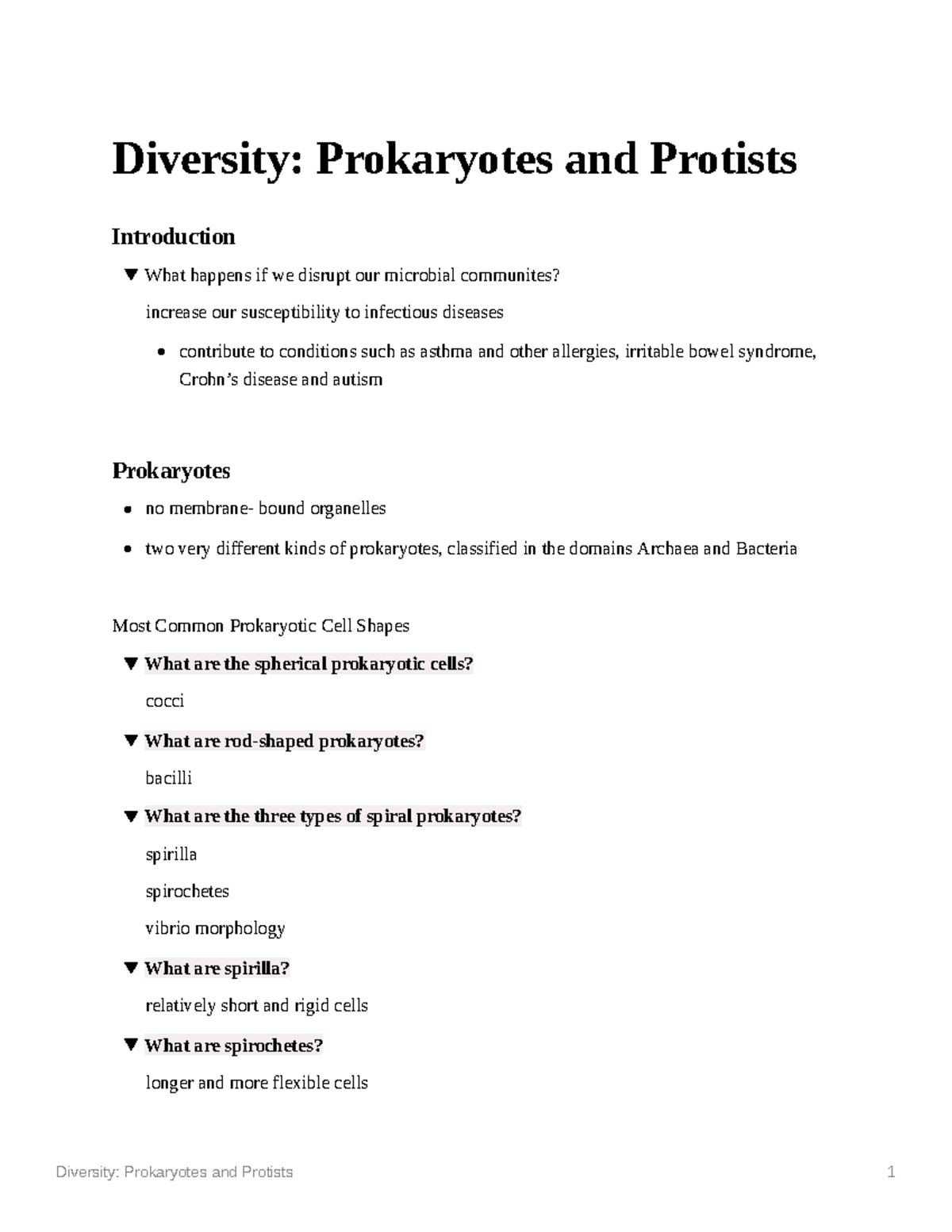 Diversity Prokaryotes and Protists - Diversity: Prokaryotes and ...