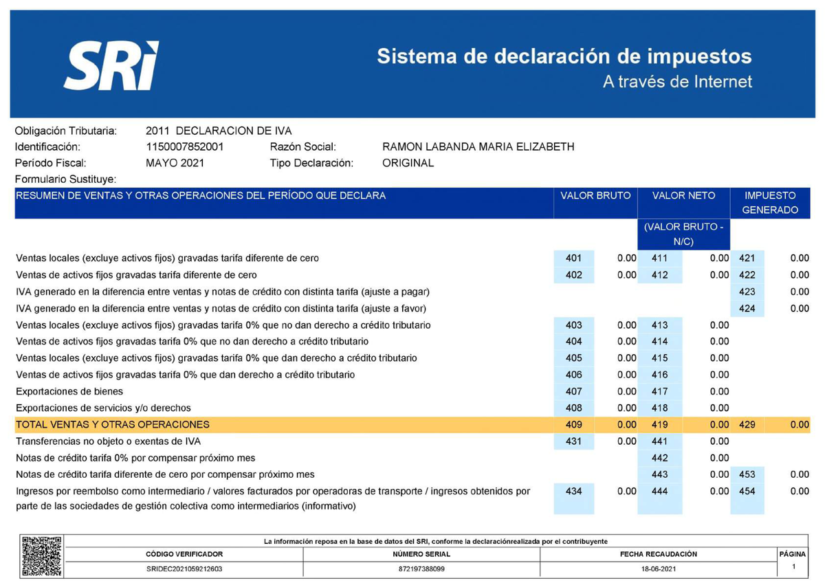 Declaracion Del Sri - CERTIFICADOS - Contabilidad - StuDocu