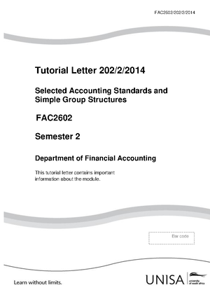 FAC2602 2017 102 E 1 - Tutorial Answers - FAC2602/102/3/ Tutorial ...