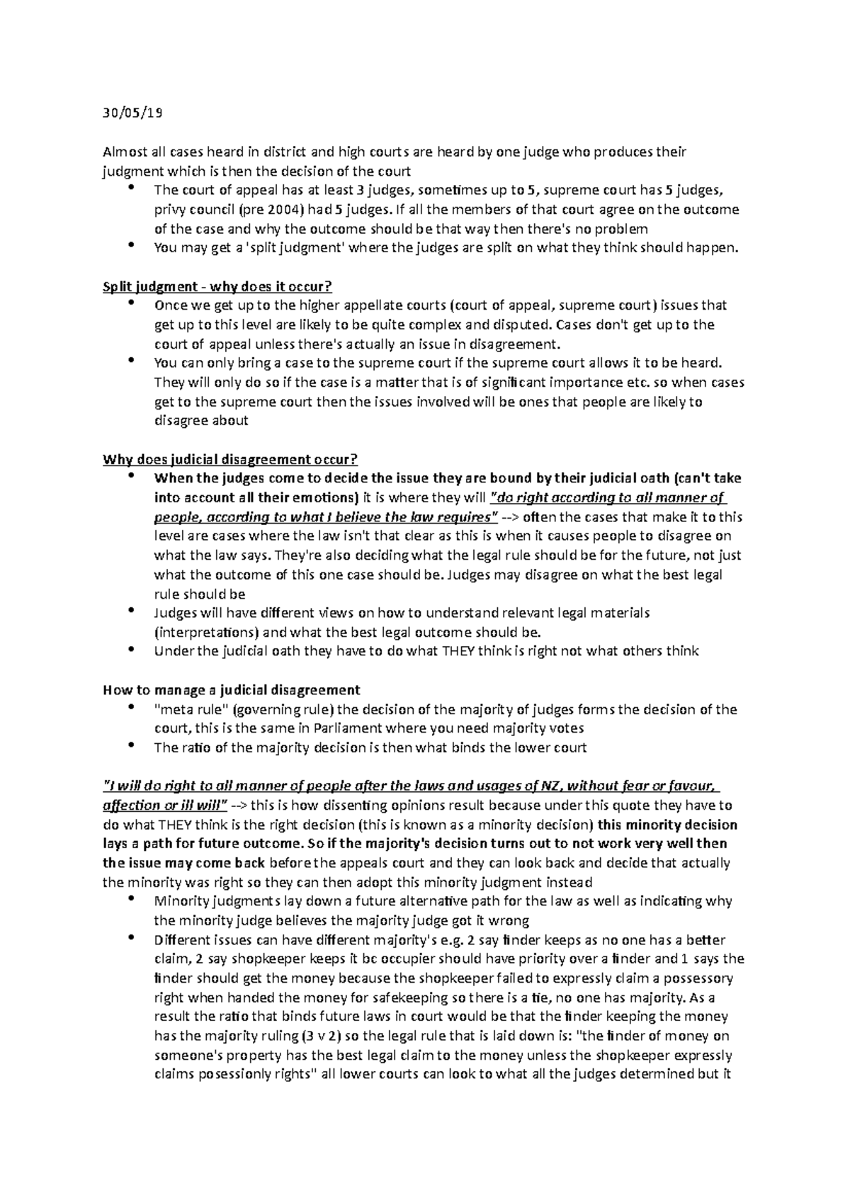 LAWS101 Case Analysis L5 30/05/ Almost all cases heard in district