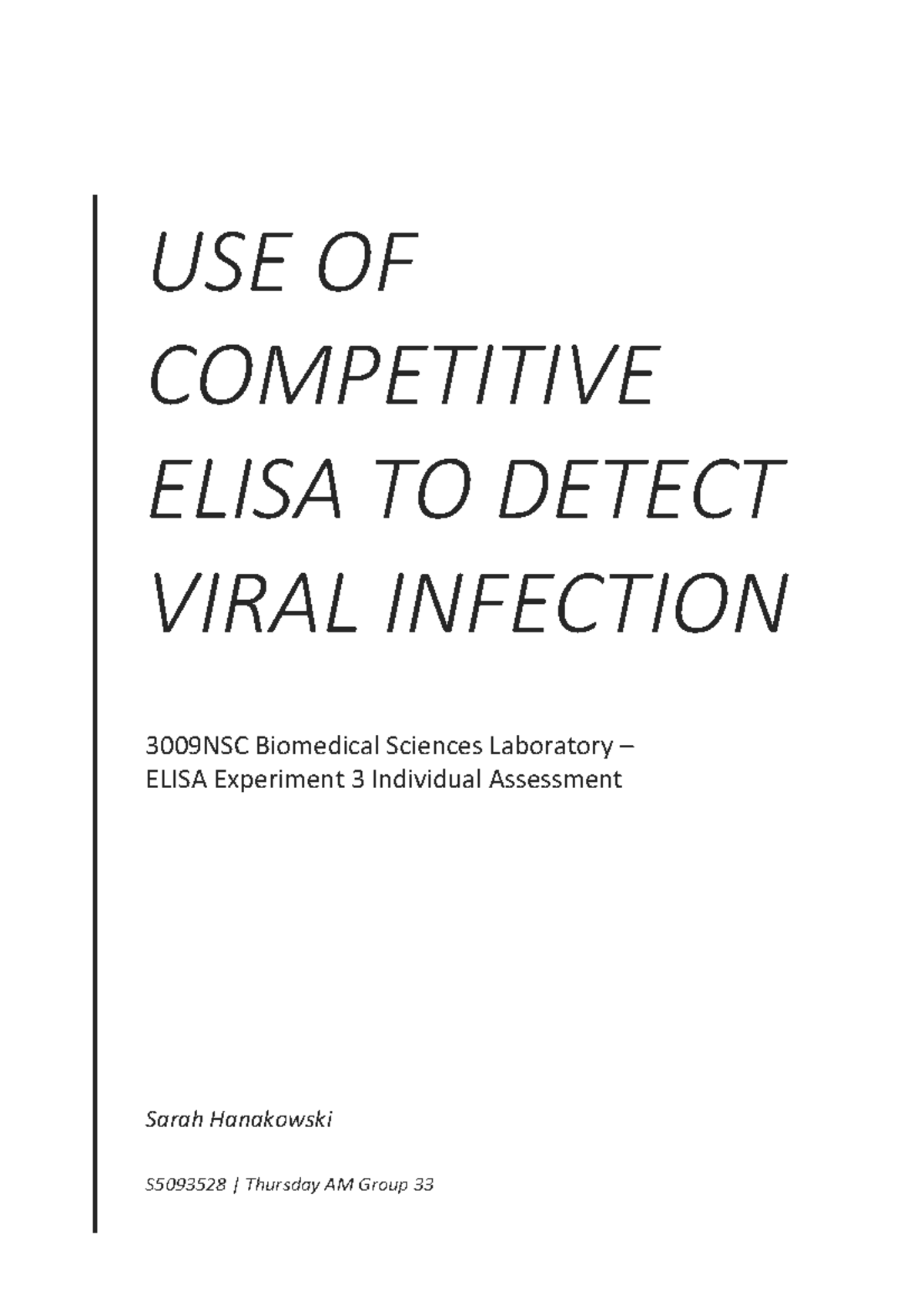 Comptetive Elisa Protocol - USE OF COMPETITIVE ELISA TO DETECT VIRAL ...